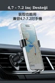 Araç Tutucu Hava Çıkış Kancalı Ayarlanabilir Kauçuk Korumalı Sarsılmaz Telefon Tutucu Braket C243 thumbnail 7