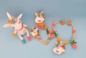 Unicorn Modeli Yenidoğan Seti Amigurumi Organik Oyuncak - 2