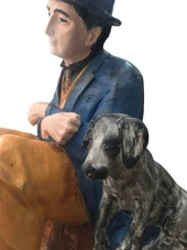 Yalnız Adam ve Köpeği Biblo Aydınlatma - Yalnızlık Senfonisi 75 cm - 4