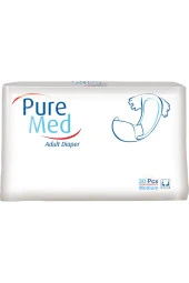 Puremed Hasta Bezi Tekstil Yüzey Yetişkin Hasta Bezi Orta Medium Boy 30 'lu 3 Paket 90 Kullanım thumbnail 3