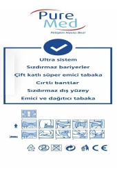 Puremed Hasta Bezi Tekstil Yüzey Yetişkin Hasta Bezi Orta Medium Boy 30 'lu 3 Paket 90 Kullanım thumbnail 4