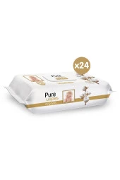 Pure Baby Organik Pamuklu Islak Havlu 24 ad 90  lı (2160 Yaprak) thumbnail 4