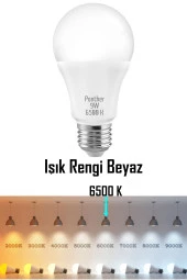 9W Beyaz LED E27 Ampul Tasarruflu Lamba 6500 K Beyaz Işık 800 Lümen 9W=60W - 4
