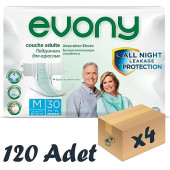 Evony Belbantlı Orta Boy (M) 30lu 4 Paket Hasta Bezi - 2