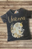 Unicorn Desenli Krem Renk Taytlı Takım - 2