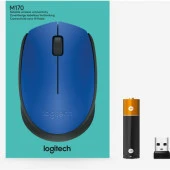 Logitech M171 USB Alıcılı Kablosuz Kompakt Mouse - Mavi - 8