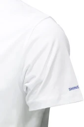 Erkek Bisiklet Yaka Standart Fit Göğüs Baskılı Beyaz T-Shirt thumbnail 3