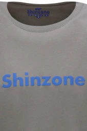 Erkek Bisiklet Yaka Standart Fit Shinzone Göğüs Baskılı Vizon T-Shirt - 3