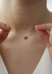 14 Ayar Altın Forse Zincir Plaka Kolye - 4