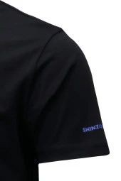 Erkek Bisiklet Yaka Standart Fit Discovery Göğüs Baskılı Siyah T-Shirt thumbnail 4