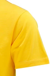 Erkek Bisiklet Yaka Standart Fit Kabartma Göğüs Baskılı Sarı T-Shirt - 3