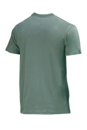 Erkek Bisiklet Yaka Standart Fit Kabartma Göğüs Baskılı Haki T-Shirt - 2