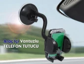 Araç İçi Vantuzlu Telefon Tutucu Güçlü Kilit Vantuzlu Akrobatik Gövde (Universal) - 1