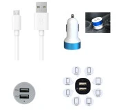 Çift USB Girişli 3.1 Çıkışlı Seyahat Seti Android / Micro Usb thumbnail 1
