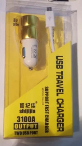 Çift USB Girişli 3.1 Çıkışlı Seyahat Seti Android / Micro Usb thumbnail 2