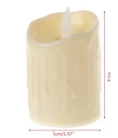 Alevli Led Mum Hareketli Alev Görünümlü Dekoratif Mum - 9Cm - 2