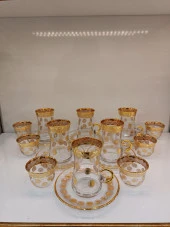 Exclusive Gold Çay Lüks Seti 18 Parça Papara Kulplu Ve Mırra - 2