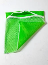 Yeşil - Fermuarlı - Hassas Çamaşır Terlik  Ayakkabı Yıkama Filesi Büyük Boy - 5