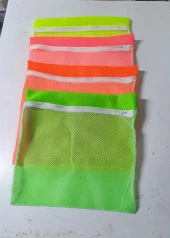 4 Adet 4 Renk  Fermuarlı - Hassas Çamaşır Terlik  Ayakkabı Yıkama Filesi Büyük Boy - 1