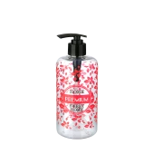 Şeffaf Sıvı Sabunluk Yuvarlak Plastik Pompalı 500 ML - 1