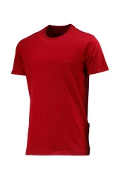 Erkek Bisiklet Yaka Standart Fit Bordo T-Shirt - 1