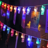 Renkli Işıklı Mandallı Fotoğraf Albümü 10 lu - RGB - 2