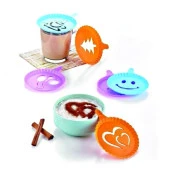 Renkli Kahve Süsleme Şablonları - 4Lü Magic Süsleme Şablonu - 1