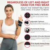 JOBYNA Bilek için Kırmızı Işık Terapisi, 660nm Kırmızı ve 850nm Kızılötesi - 3