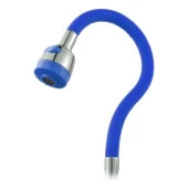 Renkli Silikonlu Oynar Başlıklı 2 Fonksiyonlu Spiral Musluk Başlığı - Mavi - 2