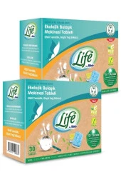 LİFE BY FAKİR Ekolojik Vegan Bulaşık Deterjanı Tableti 30 Lu X 2 Adet - 1