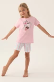 Arnetta Kız Çocuk Toz Pembe Şortlu Pijama Takımı 2887 - 1
