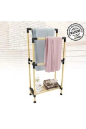 Kosova Ahşap Banyo Havluluk Raf 2 Kat (48*97*28)-8178 - 1