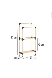 Kosova Ahşap Banyo Havluluk Raf 2 Kat (48*97*28)-8178 - 3