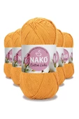 5 Adet Cotton Lüks Yelek Tunik Kazak Bluz Hırka İpi Yünü Koyu Sarı 97553 - 1