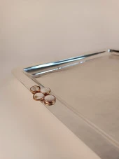 Çay Tepsisi Beyaz Doğal Taş Düğme Model - 8