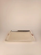 Çay Tepsisi Beyaz Doğal Taş Düğme Model - 10