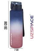 Uzspace FiftyFifty 1000ml BÜYÜK BOY Çift Renk Softtouch FF Collection Tritan Su Matarası - 8