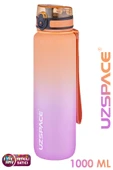 Uzspace FiftyFifty 1000ml BÜYÜK BOY Çift Renk Softtouch FF Collection Tritan Su Matarası - 9