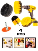 Germany Style 4 Parça Yüksek Mikron Matkaplara Ve Polisajlara Özel Paspas Koltuk Halı Yıkama Fırça - 1