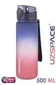 Uzspace FiftyFifty 500ml Çift Renk Softtouch FF Collection Tritan Su Matarası - 2