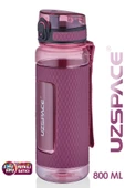 Uzspace FiftyFifty 800ml -BÜYÜK BOY- Tritan Su Matarası Silikon Korumalı Kaydırmaz Gövde - 10