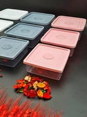 9 Adet Kare Mikrodalga & Difriz Uyumlu Saklama Kabı - 3