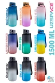 Uzspace Motivasyon Matarası 1500 ml MEGA BÜYÜK BOY Çift Renk Tritan 8 Farklı Renk - 1