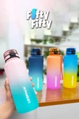 Uzspace Motivasyon Matarası 1500 ml MEGA BÜYÜK BOY Çift Renk Tritan 8 Farklı Renk - 9