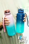 Uzspace Motivasyon Matarası 1500 ml MEGA BÜYÜK BOY Çift Renk Tritan 8 Farklı Renk - 7