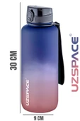 Uzspace Motivasyon Matarası 1500 ml MEGA BÜYÜK BOY Çift Renk Tritan 8 Farklı Renk - 10