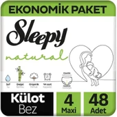Sleepy Külot Bebek Bezi Natural Beden:4 (7-14KG) Maxi 240 Adet Mega Fırsat Pk thumbnail 2