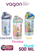 Vagonlife FiftyFifty Tritan 500 ml Silikon Pipetli Çocuk Su Matarası - 1