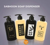 Sıvı Sabunluk Yuvarlak Plastik Pompalı 500 ML - Siyah thumbnail 3