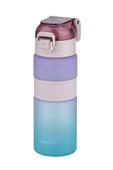 Vagonlife Çift Renk 600ml  Kaydırmaz Silikon Gövde Rahat İçim-Pipetsiz- Motivasyon Su Matarası - 6